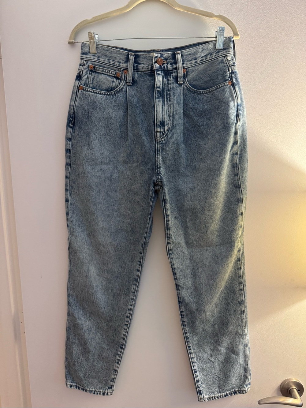 Madewell High-Rise Acid Wash Blue Jeans